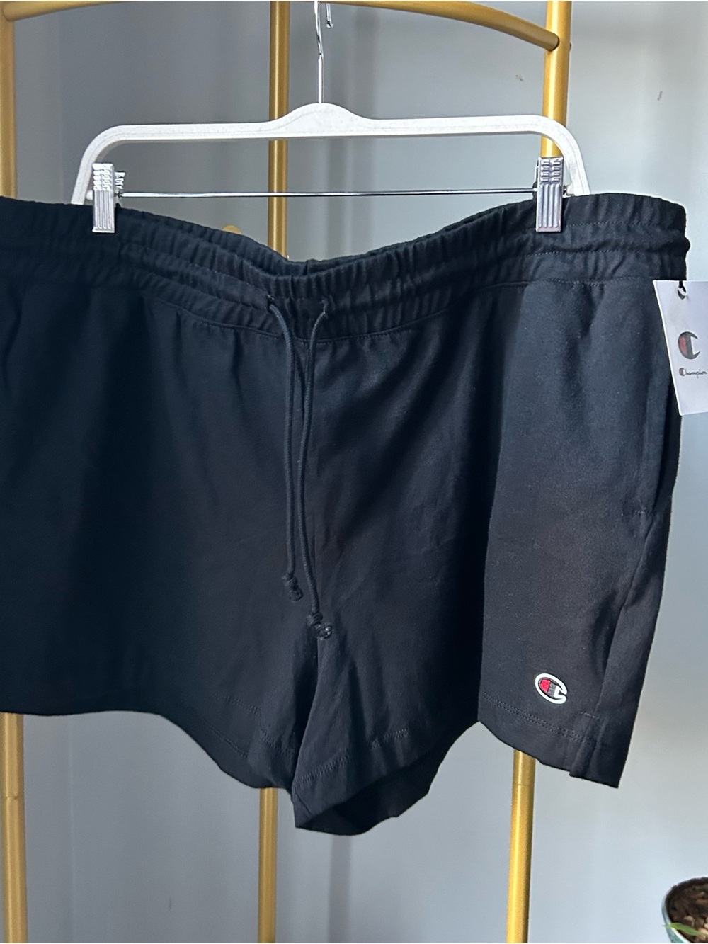 Champion women’s Black Athletic Drawstring midweight Shorts with Logo size XXL - Picture 2 of 7